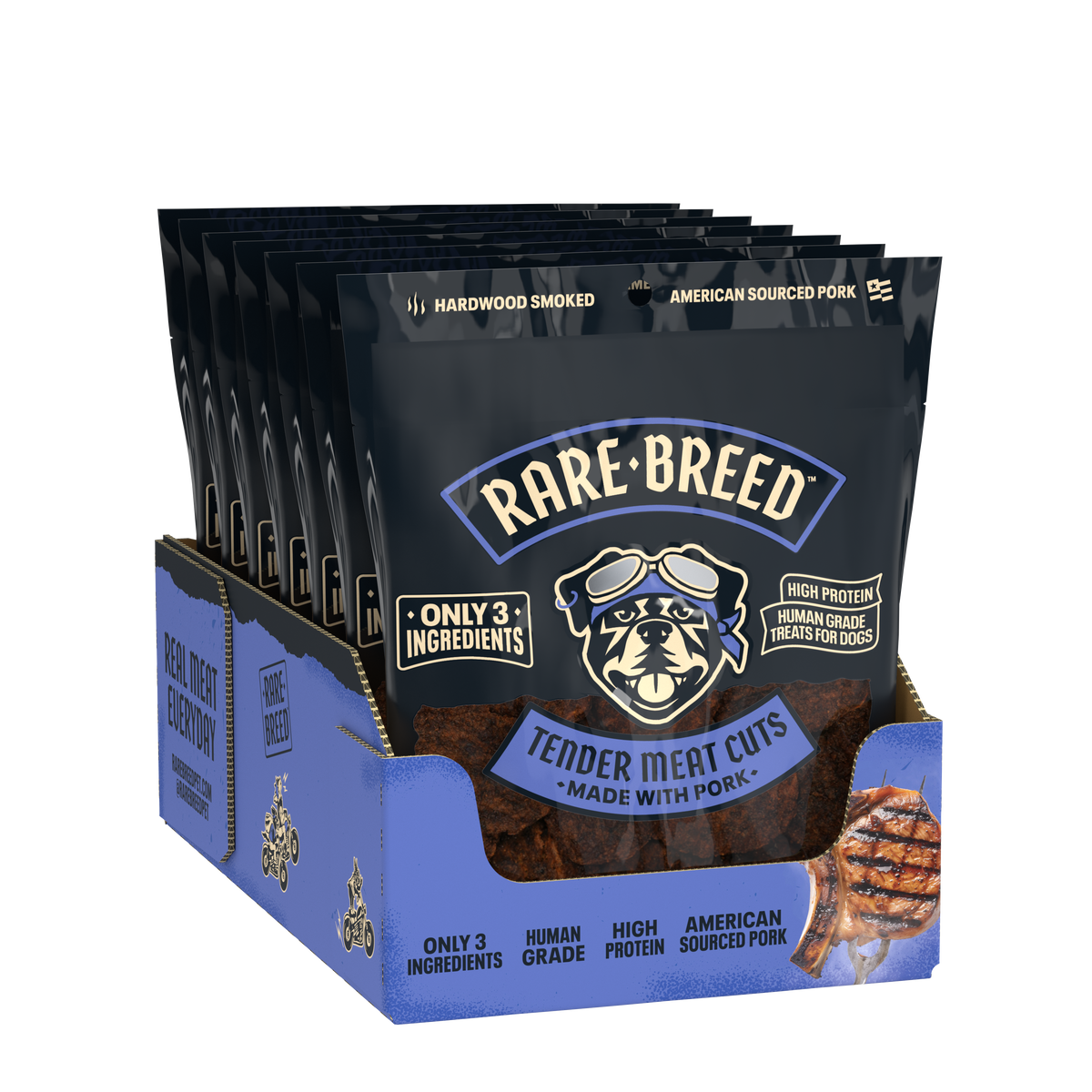 1oz Pork Tender Meat Cuts - Sold as a 12ct Case